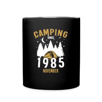 Anniversaire: Camping depuis novembre 1985 Camping - Mug uni - noir - Devant