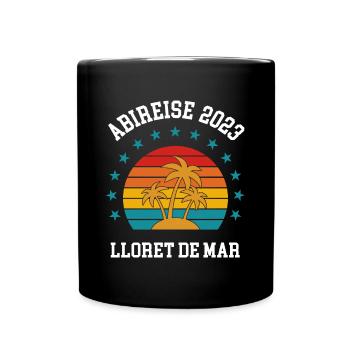 Abireise Lloret de Mar 2023 Abifahrt Klassenreise - Tasse einfarbig - Schwarz - Vorne