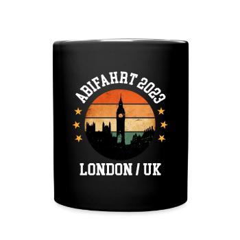 London Abifahrt 2023 Abireise Klassenreise Abitur - Tasse einfarbig - Schwarz - Vorne