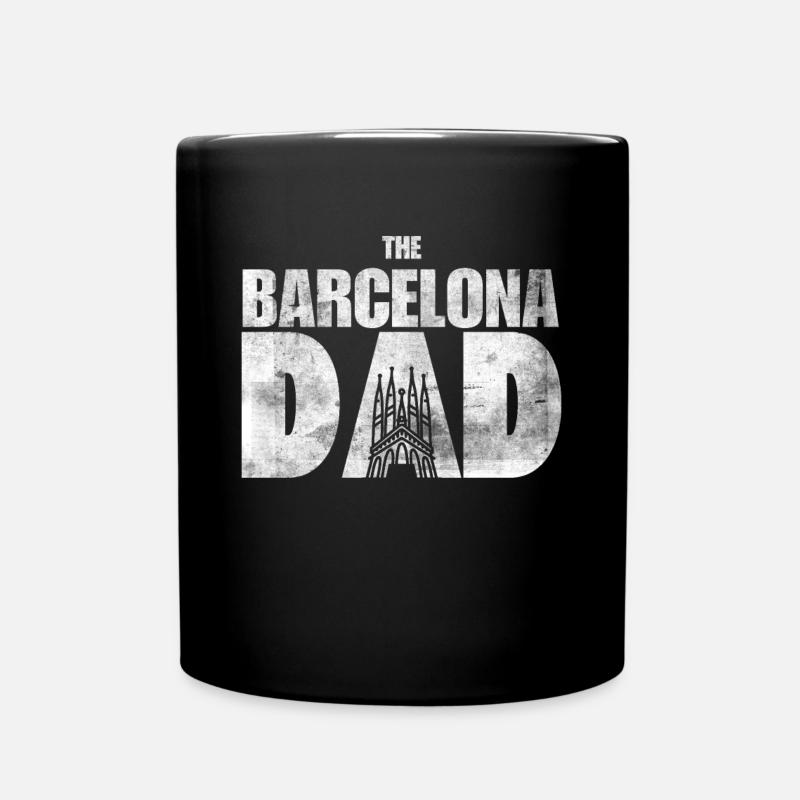 Stolzer Vater aus Barcelona zum Vatertag - Tasse einfarbig - Schwarz
