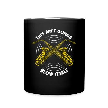 Saxophonist, Saxophone, Sound, Smooth Jazz - Full Colour Mug - black - Front