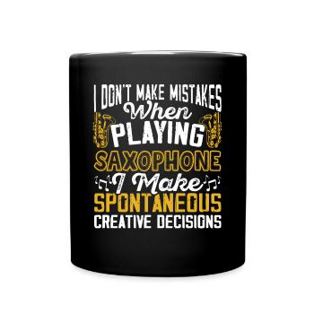 Saxophonist, Saxophone, Sound, Smooth Jazz - Full Colour Mug - black - Front