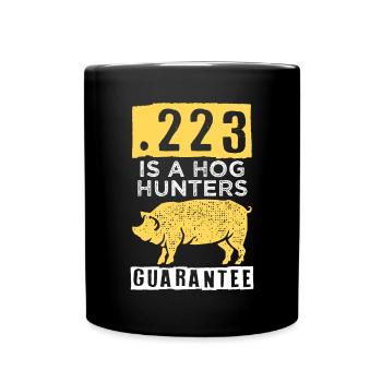 Pig hunting, wild boar hunters - Full Colour Mug - black - Front