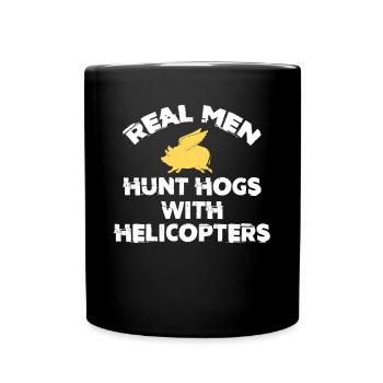 Pig hunting, wild boar hunters - Full Colour Mug - black - Front