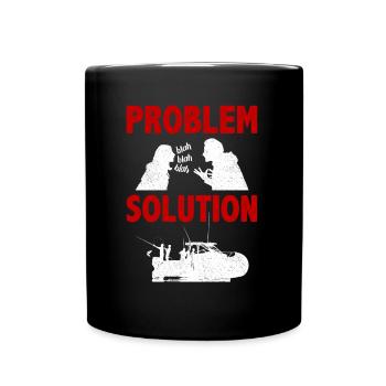 Offshore Fishing Fisherman Problem Solution Hobby - Tasse einfarbig - Schwarz - Vorne