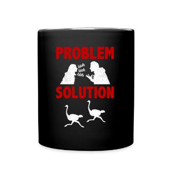 Ostrich Racing Ostrich Problème Solution Hobby - Mug uni - noir - Devant