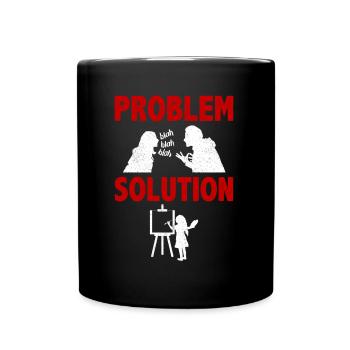 Painting Pallete Paint Brush Problem Solution - Full Colour Mug - black - Front