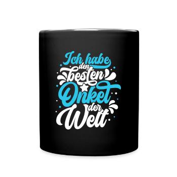Ich habe den besten Onkel der Welt - bester Onkel - Tasse einfarbig - Schwarz - Vorne