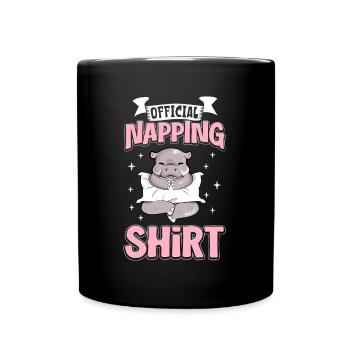 Chemise de sommeil officielle Hippo - Mug uni - noir - Devant