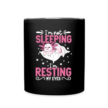 I don't sleep - Axolotl - Full Colour Mug - black - Front