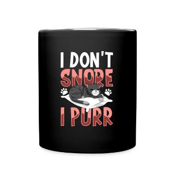 Je ne ronfle pas, je ronronne - Mug uni - noir - Devant
