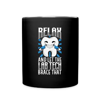 Fabrication d’appareils orthodontiques - Technicien dentaire - Mug uni - noir - Devant