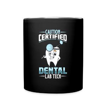 Technicien dentaire certifié - Mug uni - noir - Devant