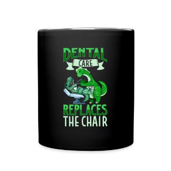 Les soins dentaires sont importants - Dino dentist - Mug uni - noir - Devant