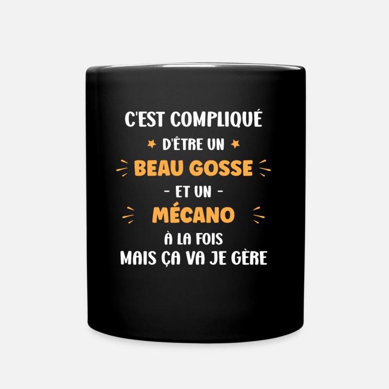 Beau gosse mécano - Mug uni - noir