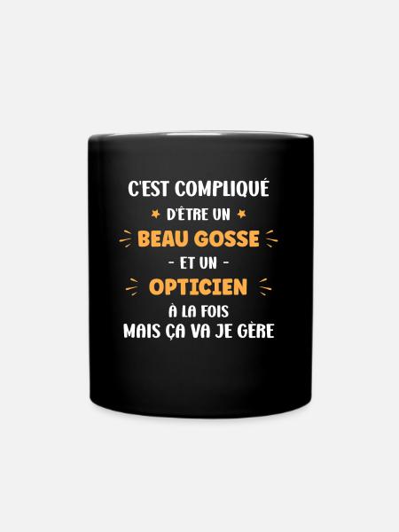 Beau gosse Opticien - Mug uni - noir