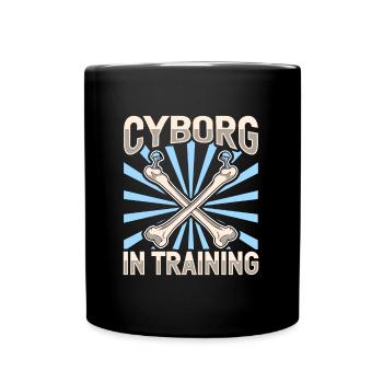 Cyborg à l’entraînement - Nouvelle hanche - Mug uni - noir - Devant