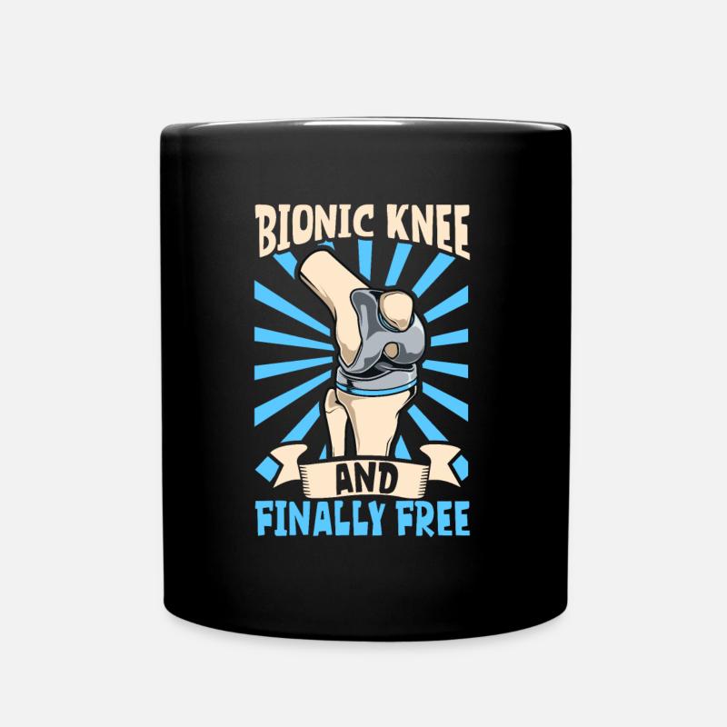Endlich frei - Knieprothese - Tasse einfarbig - Schwarz