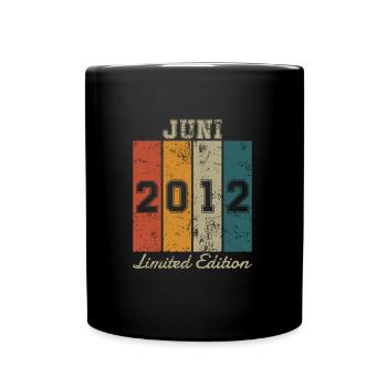 Birthday: June 2012 - Limited Edition Retro - Full Colour Mug - black - Front