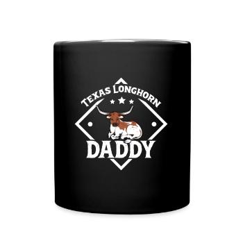 Texas Longhorn Daddy - Texas Longhorn Rind - Tasse einfarbig - Schwarz - Vorne