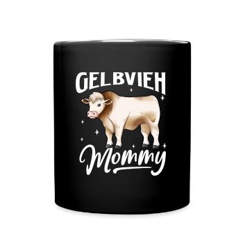 Gelbvieh Mommy - Bœuf Gelbvieh - Mug uni - noir - Devant