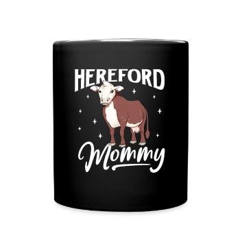 Hereford Mommy - Boeuf Hereford - Mug uni - noir - Devant