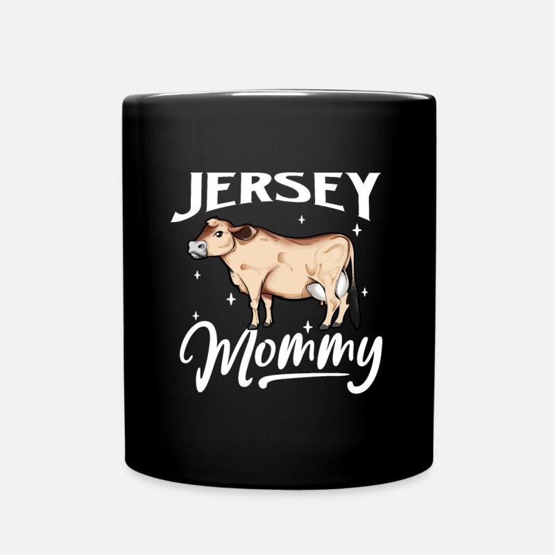 Jersey Mommy - Jersey Rind - Tasse einfarbig - Schwarz