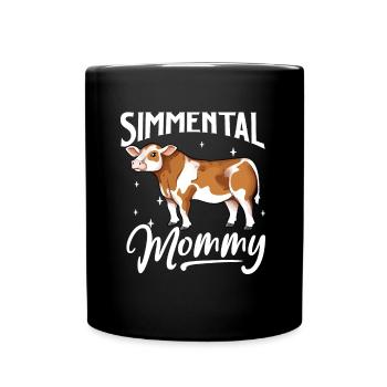 Simmental Mommy - Bœuf Simmental - Mug uni - noir - Devant
