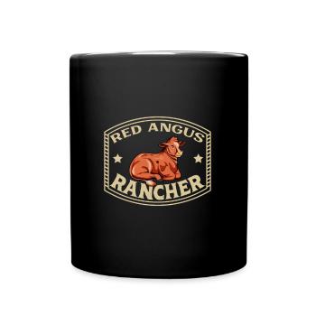 Bœuf Aberdeen Angus - Red Angus Rancher - Mug uni - noir - Devant