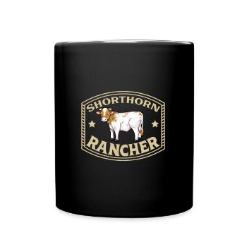 Fleischshorthorn Rind - Shorthorn Rancher - Tasse einfarbig - Schwarz - Vorne