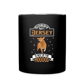 Not in the mood - Jersey - Tasse einfarbig - Schwarz - Vorne