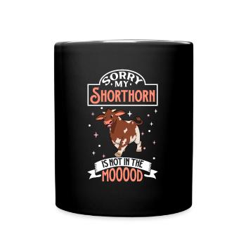 Not in the mood - Shorthorn - Full Colour Mug - black - Front