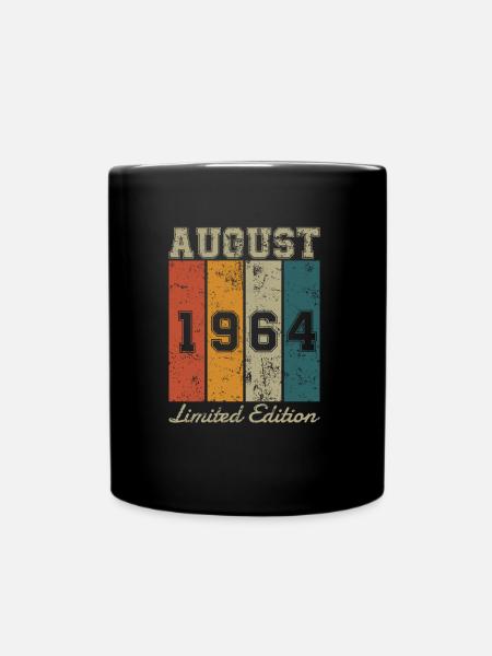 Date de naissance : Août 1964 - Edition Limitée Rétro - Mug uni - noir