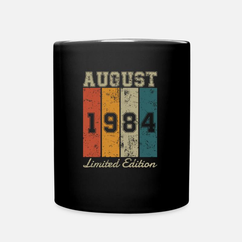 Date de naissance : Août 1984 - Edition Limitée Rétro - Mug uni - noir