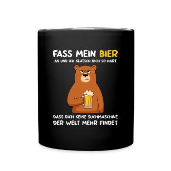 Biertrinker Bierbrauer Mallorca Urlaub Bier - Tasse einfarbig - Schwarz - Vorne