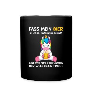 Biertrinker Bierbrauer Mallorca Urlaub Bier - Tasse einfarbig - Schwarz - Vorne
