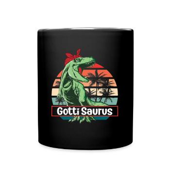 Gotti Saurus Gotti Schweiz Patentante - Tasse einfarbig - Schwarz - Vorne