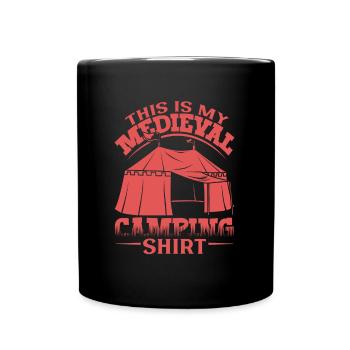 Das ist mein Mittelalter Camping - Tasse einfarbig - Schwarz - Vorne