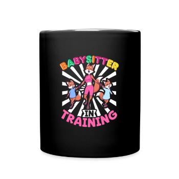 Baby-sitter en formation - Baby-sitter - Mug uni - noir - Devant