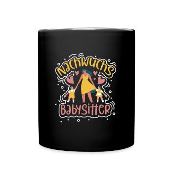 Nachwuchs Babysitter - Tasse einfarbig - Schwarz - Vorne