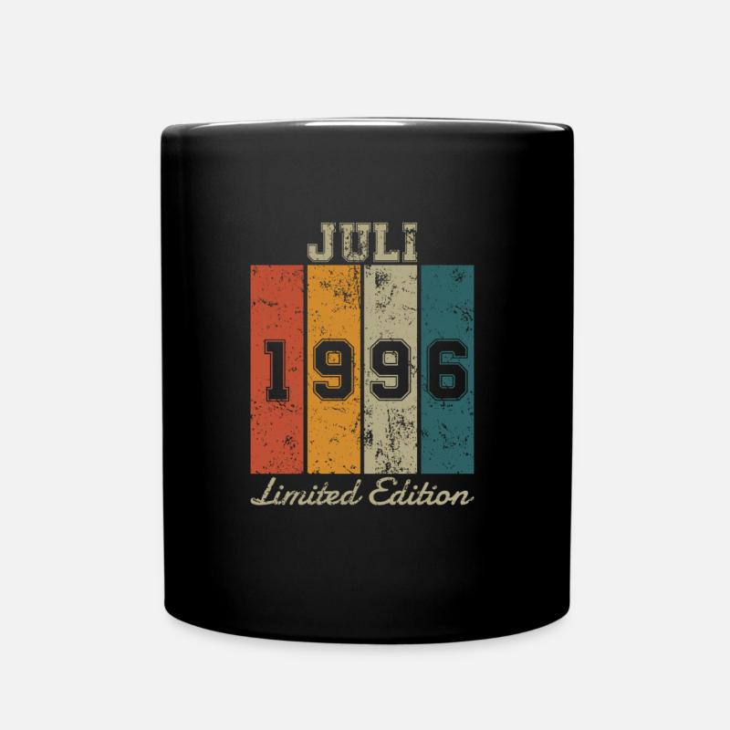Geburtstag: Juli 1996 - Limited Edition Retro - Tasse einfarbig - Schwarz