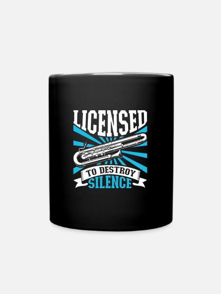 Lizenz zum Krach machen - Kontrafagott - Tasse einfarbig - Schwarz