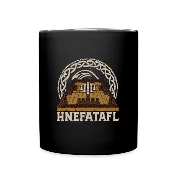 Historisches Brettspiel Hnefatafl - Tasse einfarbig - Schwarz - Vorne