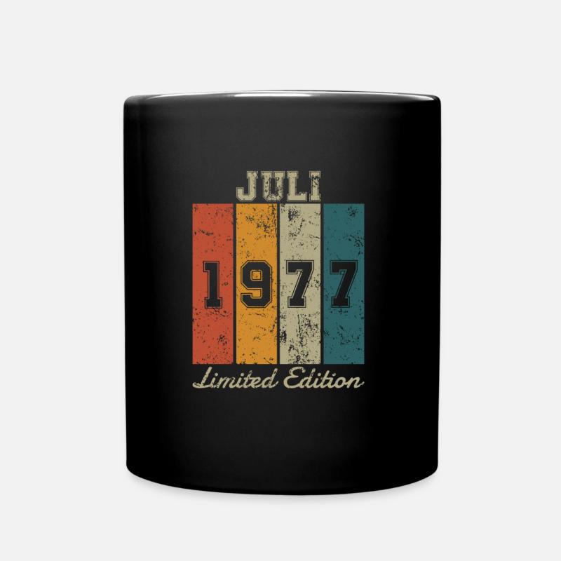 Birthday: July 1977 - Limited Edition Retro - Full Colour Mug - black