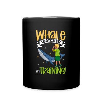 Whale Watcher in Training - Whale Watching - Full Colour Mug - black - Front