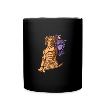 Persée et Méduse - Mug uni - noir - Devant