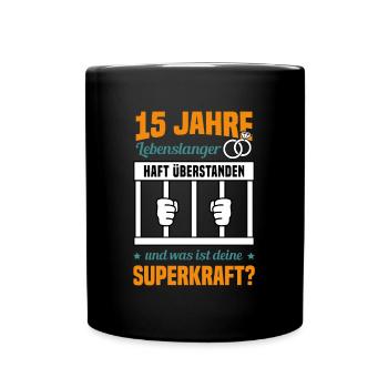 Hochzeitstag Jubiläum Verheiratet Ehe Ehemann - Tasse einfarbig - Schwarz - Vorne