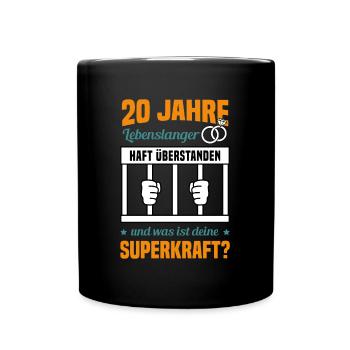 Hochzeitstag Jubiläum Verheiratet Ehe Ehemann - Tasse einfarbig - Schwarz - Vorne