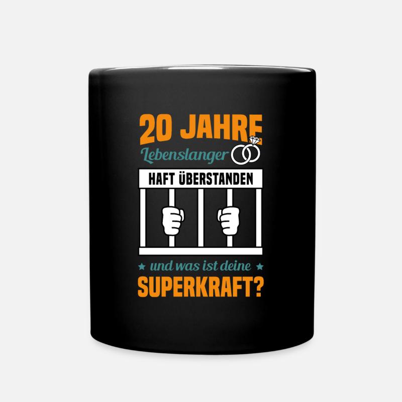 Hochzeitstag Jubiläum Verheiratet Ehe Ehemann - Tasse einfarbig - Schwarz