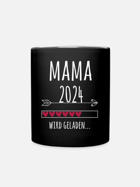 werdende Mama 2024 Schwangerschaft Mutter Geschenk - Tasse einfarbig - Schwarz